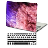 Kaishek Hard Case kompatibilan s novim MacBook Air 13 + crni poklopac tastature A1932 A2179 A M1, USB Type-C Purple Series 0738