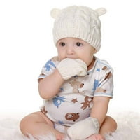 Newwt set unise baby hat rukavice casual solid color pletena novorođenčad za svakodnevno trošenje