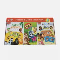 Mattel Predškolske igre - Zabavne dječje kartice Igre paketi, prijenosne dječje igre, uključujući Safari