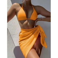 Levmjia bikini kupaći kostimi za žene plus veličina Prodaja dame prekrižene kratke hlače za struk kostim trodijelni kupaći kostim Split