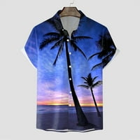 Muška bluza Primorska havajska tropska slobodno vrijeme Gradijent za plažu Ispiši ljetnu modnu majicu