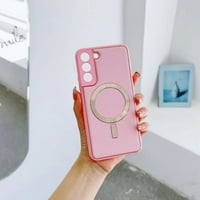 Magnetska futrola kompatibilna sa Samsung Galaxy S ultra kožnom kožnom futrolom za muškarce žena-ružičasta