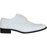 Vangelo muške tuxedo cipele tux - modni kvadratni nožni prst sa materijom bez bora bijela mat 10m