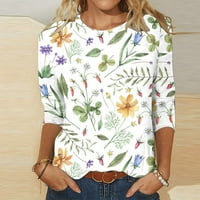 Žene tunika Ležerne prilike Srednja dužina Floral Ispiši Slatka majica Trendy Stylish Dressy majice