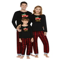 Sinhoon Usklađivanje porodičnih pidžama postavlja božićnu PJ-ovu odjeću za spavanje od ispisanim na vrhu