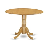 Istočni zapadni namještaj DMNF5-Hrast-c stol za trpezariju set za trpezariju - Hrast Moderni trpezarijski stol i hrast lanene tkanine Blagovaonica sa rorećim leđima - hrast