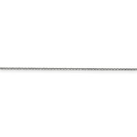 Real 14kt bijeli zlatni dijamantski kabelski lanac; ; Kopčasto jastoga; za odrasle i tinejdžere; Za žene i muškarce