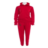 Paille Dame Pisma Ispiši casual Loungewear Labavi sportovi Jogger setovi kapuljača s kapuljačom Dukserice + pantnice TrackSit Set Camel XL