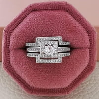 Jiyugala prstenovi za muškarce 3in srebrni prstenovi set delikatni dizajn set prsten svjetlo visokokvalitetni