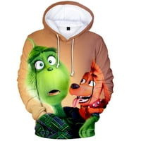 Grinch Hoodie Grinch 3D tiskani pulover Cosplay hoodie božićni kaput poklon