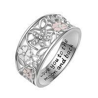 Rođendanska trešnja Bušenje Cvjetovi prsten Kreativni prsten poklon vjenčani prstenovi ženski izjava Prstenje Veličina ženskih prstenova prstenovi akrilni vjenčani prsten jednostavne veličine prstena za prstenje veličine 5