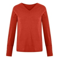 Lilgiuy popust Ženski pleteni džemper vrhovi klasičnog džemper za skakač Ležerne prilike pulover dugih