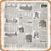Metalni znak - Sears katalog stranica reprodukcije s plovinim isparivačem PG. - Vintage Rusty izgled