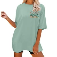 Ljetna ženska ženska majica Prikladna bluza za kratke rukave za labave majice na vrhu grafičke bluze modne smiješne majice