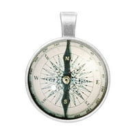 Ogrlica za žene Unise Vintage Compass Charm Dvije boju Clanicle lanac ženska ogrlica