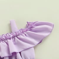 Ležerna haljina u obliku rukavice Mialiley Little Girl Modni bolovni vrat na vratima Ljetna odjeća