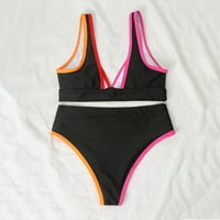 Kupaći kostimi za žene, axxd bandeau zavoj bikini set push-up brazilski kupaći kostimi za plažu kupaći kostim za klirens crni l