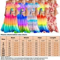 Hait ženske maxi haljine sa ramena duga haljina cvjetna tiskanja ljetna plaža sundoress dame kratki