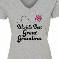 Inktastični svjetovi Najbolje sjajne bake ženske majice V-izrez V-izrez