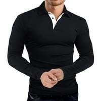 Muške kratke i dugih rukava Polo majice Casual Slim Fit Basic dizajnirane pamučne majice