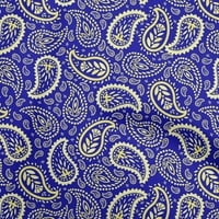Onuoone Georgette viskoza Plava tkanina Azijska Paisley tkanina za šivanje tiskane ploče od tiskane od dvorišta široko
