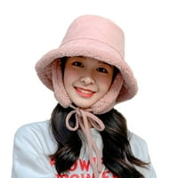 Fanshao Ear Flap čipke kašike šešir širokih ženskih žena čvrsta boja kašmir obložena ribarskim kapama