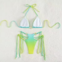 Leesechin Clearence Bikinis za žene Trendi seksi sadrže ploču s prsima Ispis kupaćih odijela postavljena dva kupaća kostim