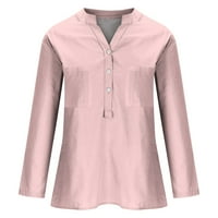 Floleo Trendy ženske vrhove plus size Majica Labavi bluza Clearence Ljeto Ležerne prilike s dugim rukavima