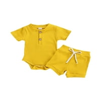 Thefound unise novorođenčad dječak djevojka s kratkim rukavima s kratkim rukavima + kratke hlače ljeto odijelo odjeću