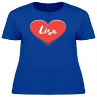 Lisa na crvenoj srčanoj majici žene -Image by shutterstock, ženska velika