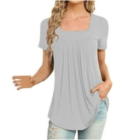 Cleance pod $ cherella ženska moda prodana u boji V-izrez podloška udobna labava majica Bluza kratkih