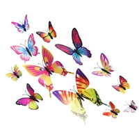 3D multibolor leptir naljepnica umjetničko zidni zidni ukras na domaćem ukrasu