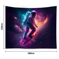 Skateboard astronaut tapiserija za spavaću sobu za estetsko boho tapisel, umjetničke tapiserije za spavaću sobu Diplomiranje poklona za muškarce za muškarce dječake DORM party horizontalni tapipry trippy, 71 × 60 l