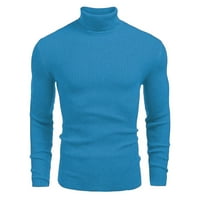 Muška odjeća Turtleneck Plit Svestrana pulover Duks muški pad odjeće svijetlo plava veličina L l
