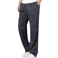 Safuny teretne hlače za muškarce Visoko uspon čvrste boje modni jeseni zimske duge pantalone udobne