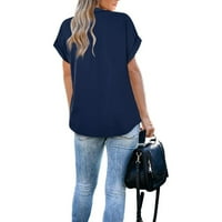 Hanas vrhovi ženske modne casual majica s kratkim rukavima, tamno plava L