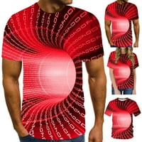 Košulje za menspring Ljeto Ležerne tanke 3D tiskane majice kratkih rukava Top Bluze