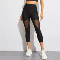Obrezane ubodne šuplje pantalone za hlače za fitness yoga uska ženske hlače joge hlače