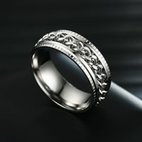 Mjelo u Waroouhouse, prsten jednostavan visoki polirani modni nakit rotirajuće lančani prsten za zabavu