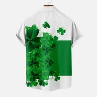 Muški dan Saint Patrickovska majica Casual Chort rukav grafički gumb niz Novelty majice