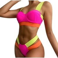 Caveitl Womens bikini setovi, ženski bikini patchwork set kupa s kupaćim kostimima, kupujuća kupura