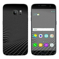 Naljepnice kože za Samsung Galaxy S apstraktne linije na crnom
