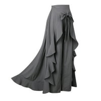 Auroural Ljetne haljine za žene plus veličine ženska seksi digitalna tiskana dugačka suknja s džepovima