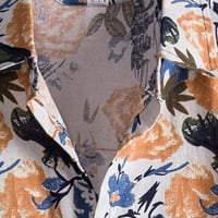 Njoeus muns polo majice kratki rukav za muškarce muške cvjetne obložene ljeto rever kratki rukav casual