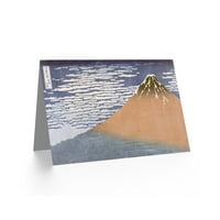 Hokusai Clear Werme Southerly Winw Mount Fuji Fine Art Greates Card Plus koverta prazan iznutra