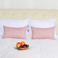 Piccocasa Dekorativni jastuk za bacanje pokriva prugaste kafete jastuka, crveno i bijelo 12 x20