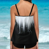 PXiakgy Tankini kupaći odijelo za žene Print kupaći kostimi Digital Plus bikini Split Kupanje Bikini
