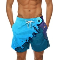 Eryao Swim trunke za muškarce Brzo suhe elastične strukske vuke Ljeto plaža Kratke hlače Velike i visoke kratke ploče za surfanje, muški havajske kratke hlače za kupanje za odmor