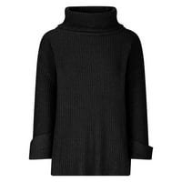 Voncos Žene Turtleneck Dukseri- na čišćenju dugih rukava Turtleneck casual pulover Ženski džemperi vrhovi