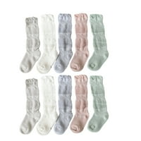 Par čarape za bebe koljena-kratke čarape Pamučne čarape Udobne prozračne čarape za djecu za mališane